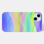 Coques Case-Mate iPhone Aqua Rose Chaud Blue Lime Green Purple Waves Strip (Verso (horizontal))