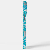 Coques Case-Mate iPhone Aqua Silver Floral (Verso / Droite)