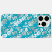 Coques Case-Mate iPhone Aqua Silver Floral (Verso (horizontal))