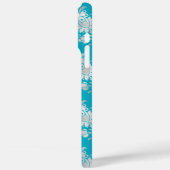 Coques Case-Mate iPhone Aqua Silver Floral (Verso / Gauche)
