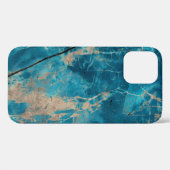 Coques Case-Mate iPhone Aqua ton en marbre onyx (Verso (horizontal))