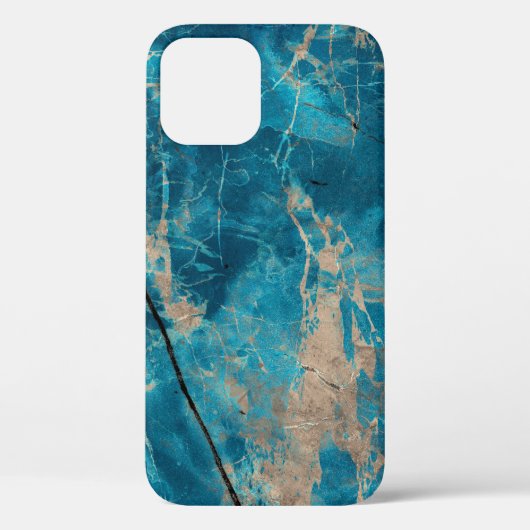 Coques Case-Mate iPhone Aqua ton en marbre onyx (Verso)