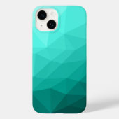 Coques Case-Mate iPhone Aqua turquoise maillage géométrique ombre motif (Verso)