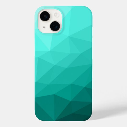 Coques Case-Mate iPhone Aqua turquoise maillage géométrique ombre motif (Verso)