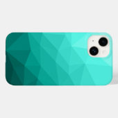 Coques Case-Mate iPhone Aqua turquoise maillage géométrique ombre motif (Verso (horizontal))
