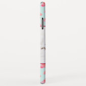 Coques Case-Mate iPhone Aqua Watercolor Butterfly Monogram Photo (Dos/Droite)