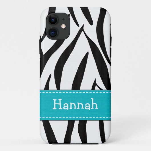 Coques Case-Mate iPhone Aqua Zebra (Dos)