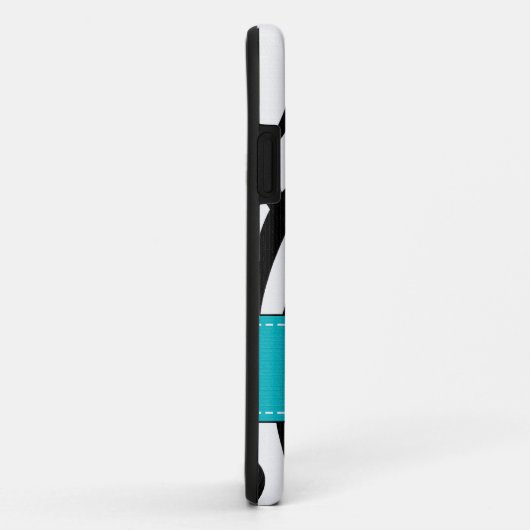 Coques Case-Mate iPhone Aqua Zebra (Dos/Droite)