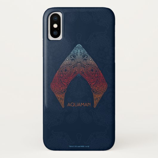 Coques Case-Mate iPhone Aquaman | Logo de Paisley Aquaman (Dos)