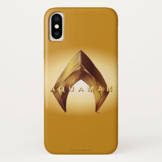 Coques Case-Mate iPhone Aquaman | Logo Golden Aquaman (Dos)