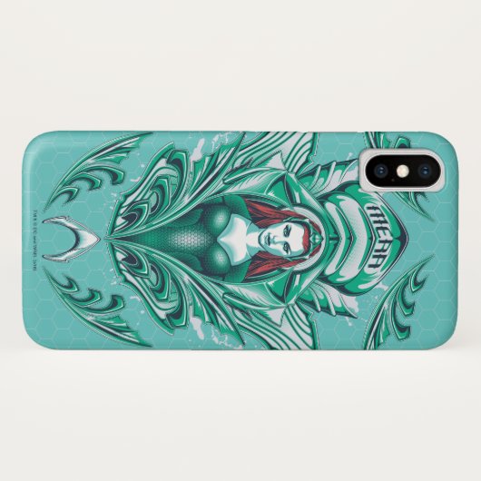 Coques Case-Mate iPhone Aquaman | Ornate Mera Graphic (Dos (Horizontal))