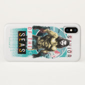 Coques Case-Mate iPhone Aquaman | "Sauveur Des Mers" Graphique Moderniste (Dos (Horizontal))