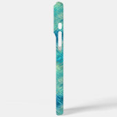Coques Case-Mate iPhone Aquamarine Blue Crystal Gel Texture (Verso / Gauche)