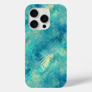 Coque iPhone 15 Pro Aquamarine Blue Crystal Gel Texture