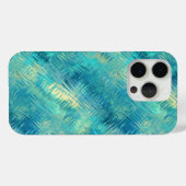 Coques Case-Mate iPhone Aquamarine Blue Crystal Gel Texture (Verso (horizontal))