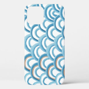 Case-Mate iPhone Case Aquarelle à vague bleue, peinture transparente.