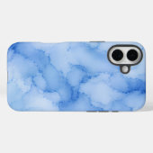 Coques Case-Mate iPhone Aquarelle Abstraite Bleu Clair (Verso (horizontal))