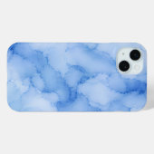 Coques Case-Mate iPhone Aquarelle Abstraite Bleu Clair (Verso (horizontal))