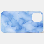 Coques Case-Mate iPhone Aquarelle Abstraite Bleu Douce (Verso (horizontal))