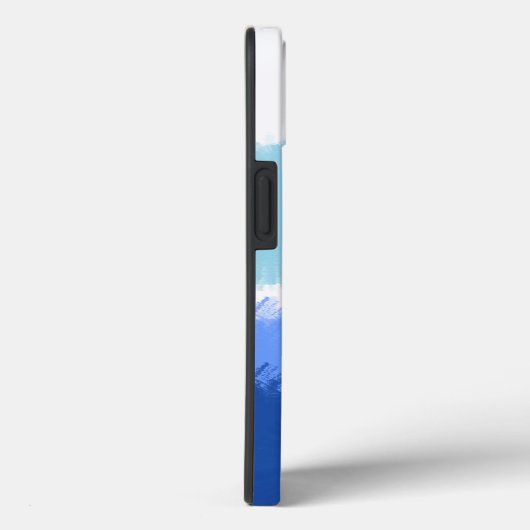 Coques Case-Mate iPhone Aquarelle Abstraite moderne tons bleus (Verso / Droite)