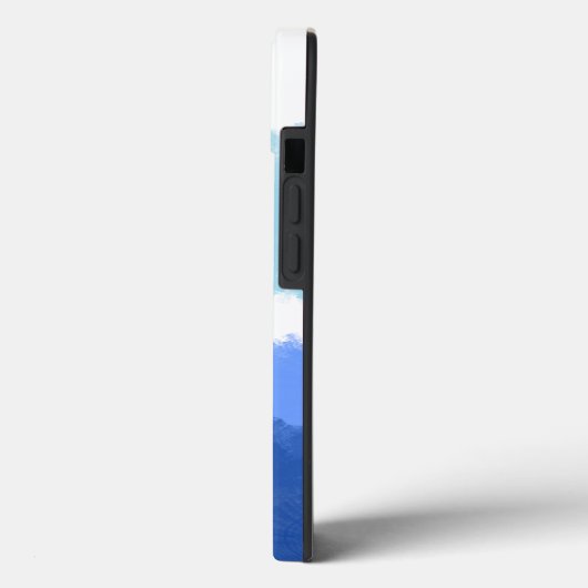 Coques Case-Mate iPhone Aquarelle Abstraite moderne tons bleus (Verso / Gauche)