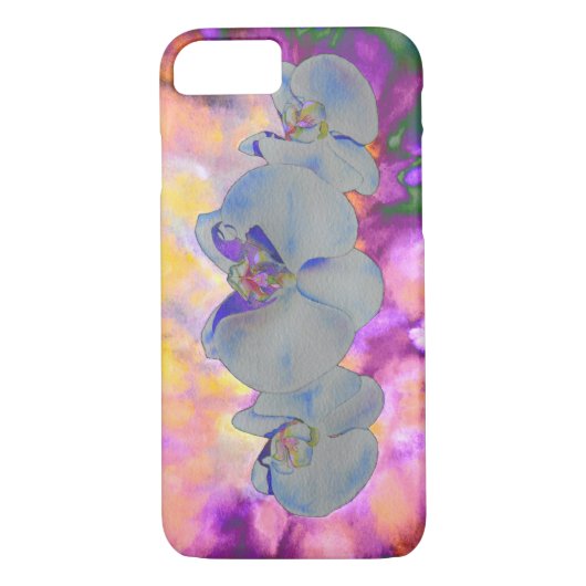 Coques Case-Mate iPhone Aquarelle Abstraite orchidées tropicales (Dos)