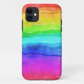 Coques Case-Mate iPhone Aquarelle Abstraite Peint Rayures arc-en-ciel (Dos)