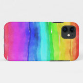 Coques Case-Mate iPhone Aquarelle Abstraite Peint Rayures arc-en-ciel (Dos (Horizontal))
