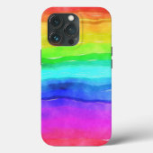 Coques Case-Mate iPhone Aquarelle Abstraite Peint Rayures arc-en-ciel (Verso)