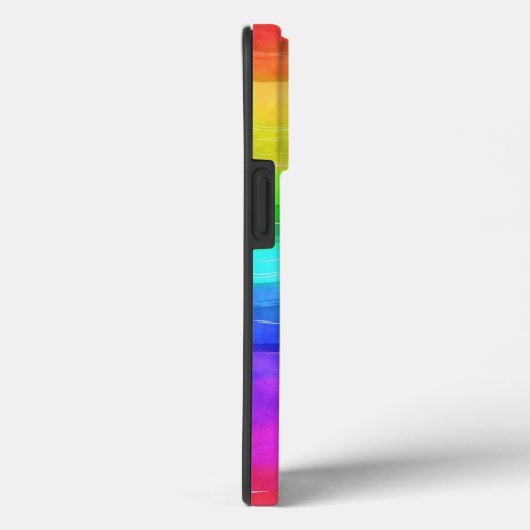 Coques Case-Mate iPhone Aquarelle Abstraite Peint Rayures arc-en-ciel (Verso / Droite)