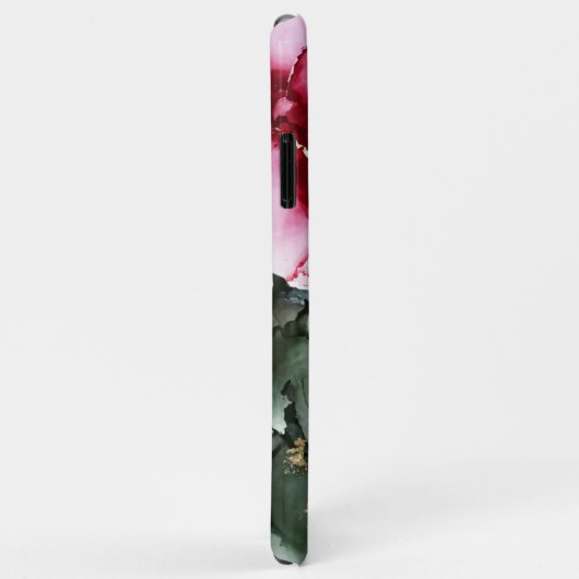 Coques Case-Mate iPhone Aquarelle Abstraite Sage vert brillant Rose (Dos/Droite)