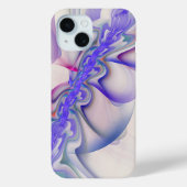 Coques Case-Mate iPhone Aquarelle Abstraite violette et blanche moderne (Verso)