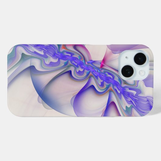 Coques Case-Mate iPhone Aquarelle Abstraite violette et blanche moderne (Verso (horizontal))