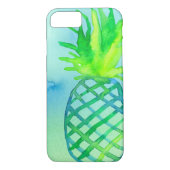 Coques Case-Mate iPhone Aquarelle Ananas Chartreuse Bleu (Dos)