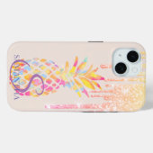 Coques Case-Mate iPhone Aquarelle Ananas Paillettes Gouttes (Verso (horizontal))