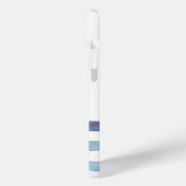 Coques Case-Mate iPhone Aquarelle Ancre marine Bleu clair rayures (Verso / Gauche)