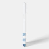 Coques Case-Mate iPhone Aquarelle Ancre marine Bleu clair rayures (Verso / Droite)