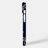 Coques Case-Mate iPhone Aquarelle Ancres Bleu Nuit (Verso / Gauche)