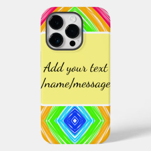 Coque Pour iPhone 14 Pro Aquarelle arc-en-ciel ajoutez nom texte message pe