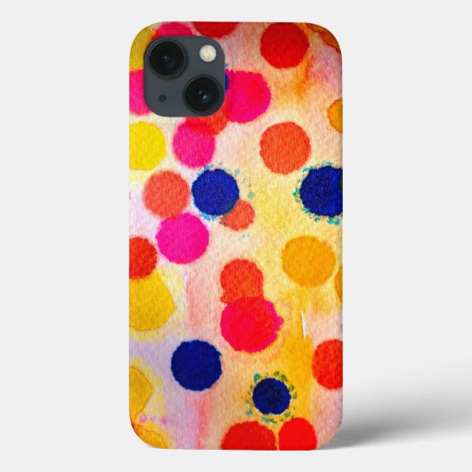 Coques Case-Mate iPhone Aquarelle arc-en-ciel pois (Verso)