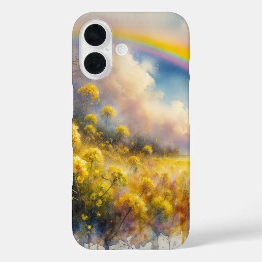 Coques Case-Mate iPhone Aquarelle arc-en-ciel sur la prairie Fleur sauvage (Verso)