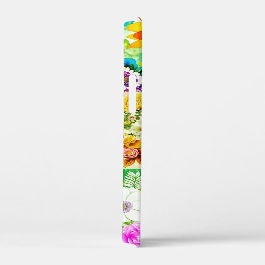 Coques Case-Mate iPhone Aquarelle Art Patchwork Floral Fleurs (Verso / Droite)