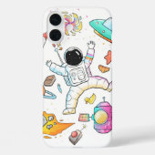 Coques Case-Mate iPhone Aquarelle astronaute mignon Doodle spatial (Verso)