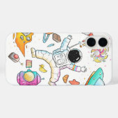Coques Case-Mate iPhone Aquarelle astronaute mignon Doodle spatial (Verso (horizontal))