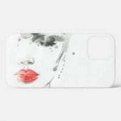 Coques Case-Mate iPhone Aquarelle Beauté : Illustration de portrait fémini (Verso (horizontal))