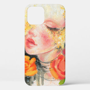 Case-Mate iPhone Case Aquarelle belle femme et fleurs