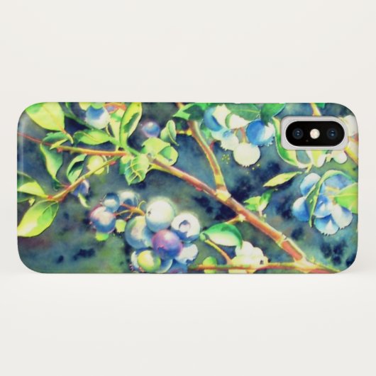 Coques Case-Mate iPhone Aquarelle bleu (Dos (Horizontal))