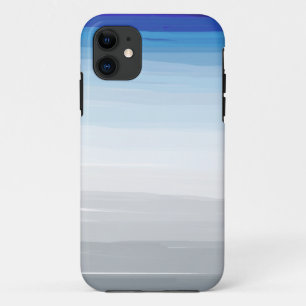 Case-Mate iPhone Case Aquarelle bleu, blanc et gris