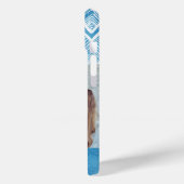 Coques Case-Mate iPhone Aquarelle bleu Boho Chevron | Photo monographique (Verso / Gauche)