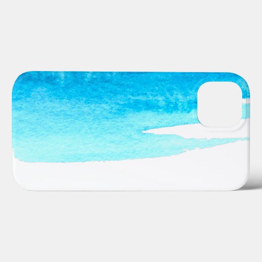 Coques Case-Mate iPhone Aquarelle bleu ciel (Verso (horizontal))